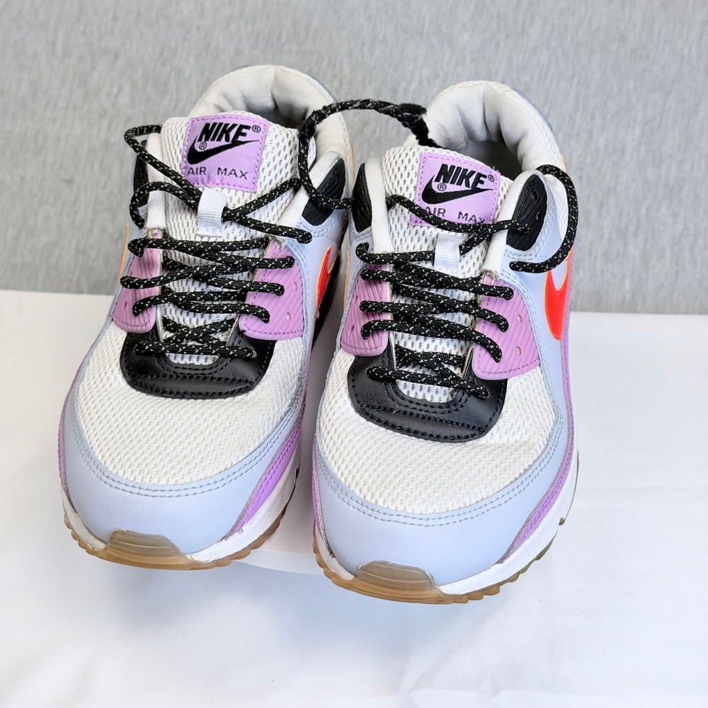 Nike Air Max 90 White Pure Platinum Solar Flare CW6029-100 Womens 11 Mens 9.5 - Picture 3 of 7